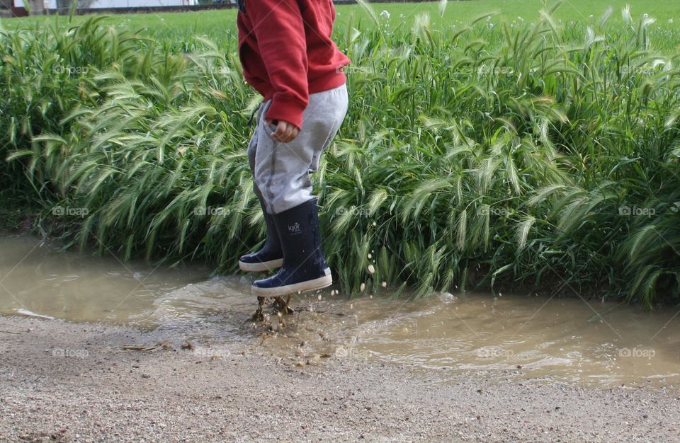 jumping in puddles