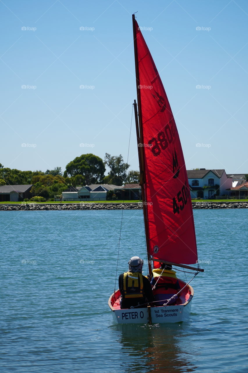 Sailing in a mirror