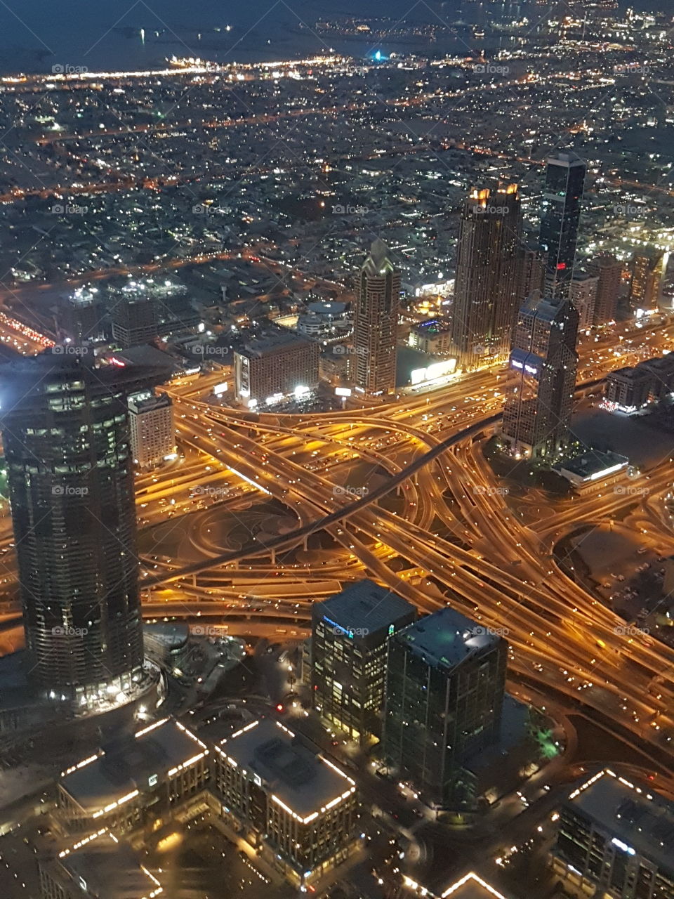 Night lights of the pearl of the east, Dubai city