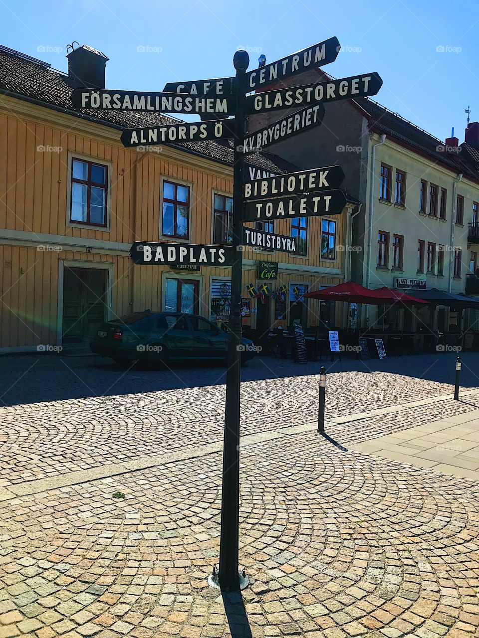 Old street in Nora, Sweden