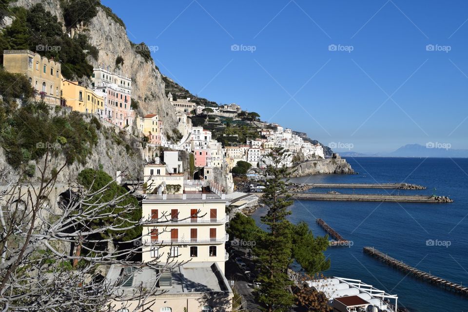 Amalfi coast in the winter