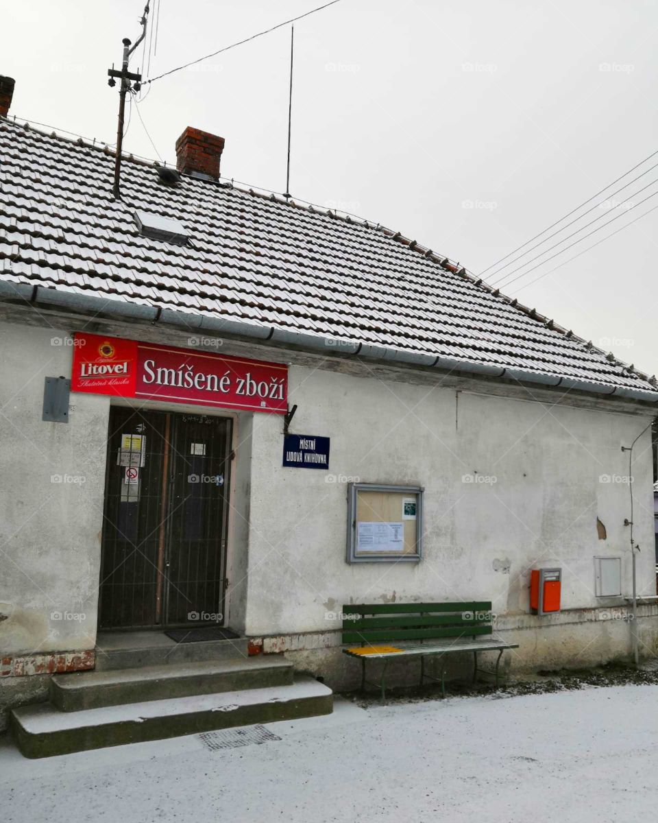 The only shop in the village in Moravia