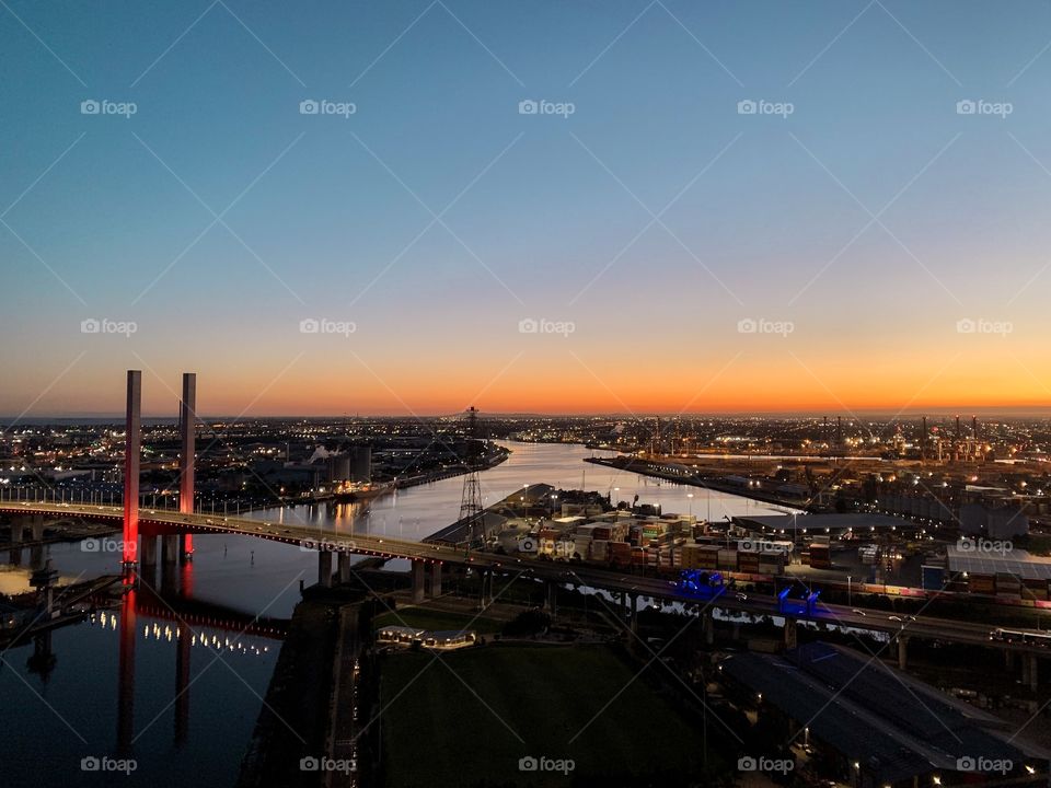 Sunset from Docklands, Melbourne. 