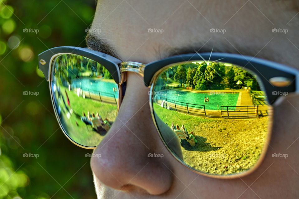 Looking at the pool