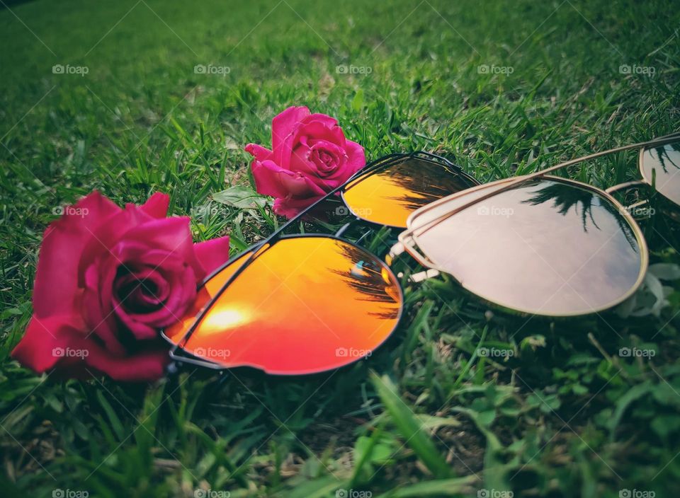Reflection in sunglasses,