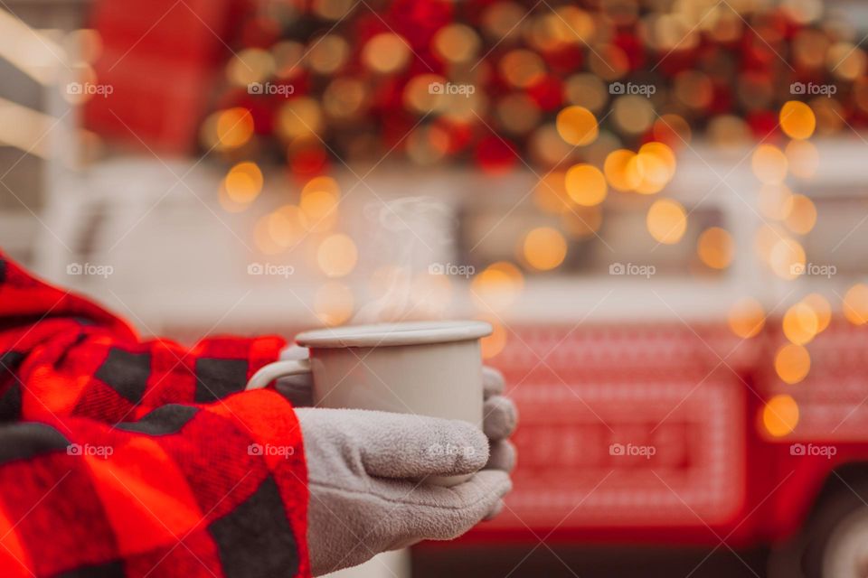 time to enjoy a hot cozy drink on Christmas holidays