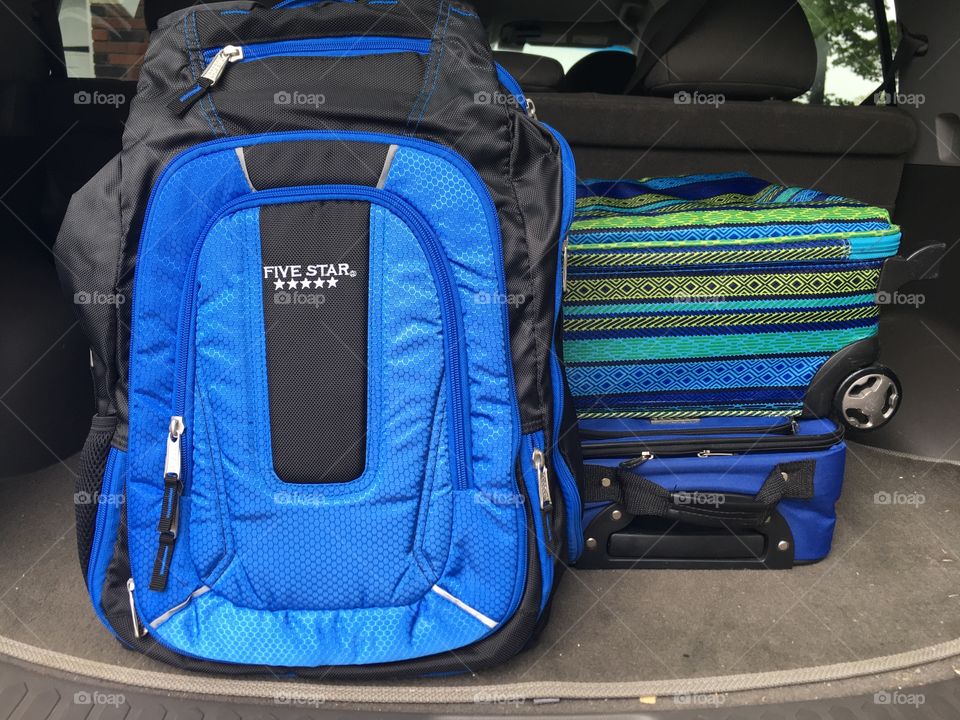 The best of the backpacks, five star by Mead. Packing the trunk