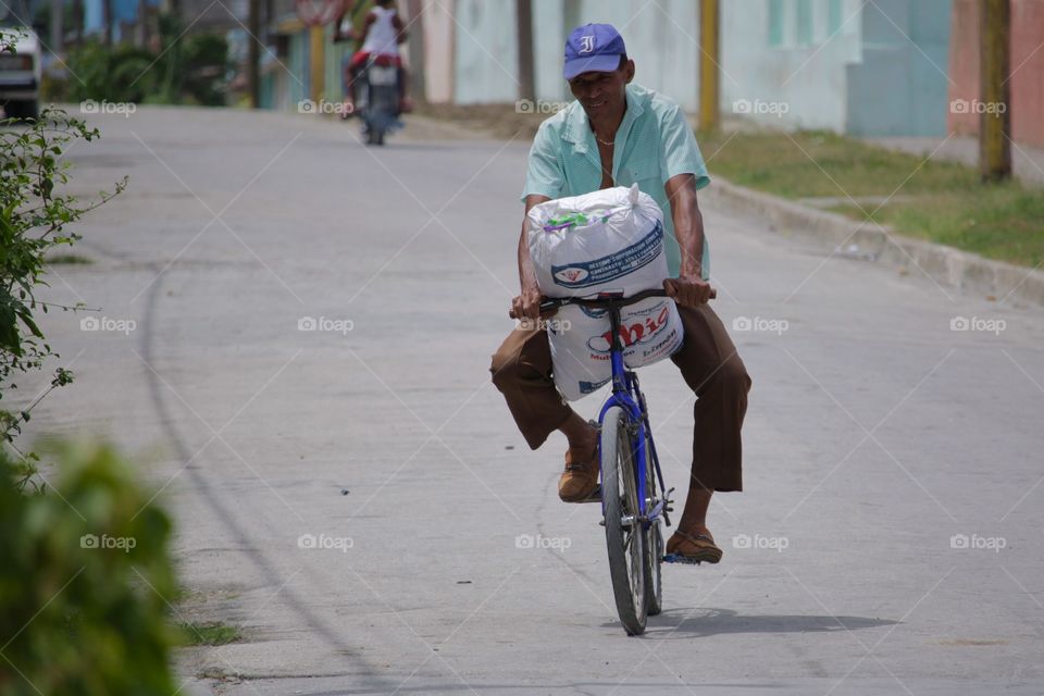 People In Cuba.Goods Transport