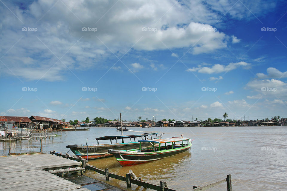 indonesia sky river boat by r3ndy.bl4ck