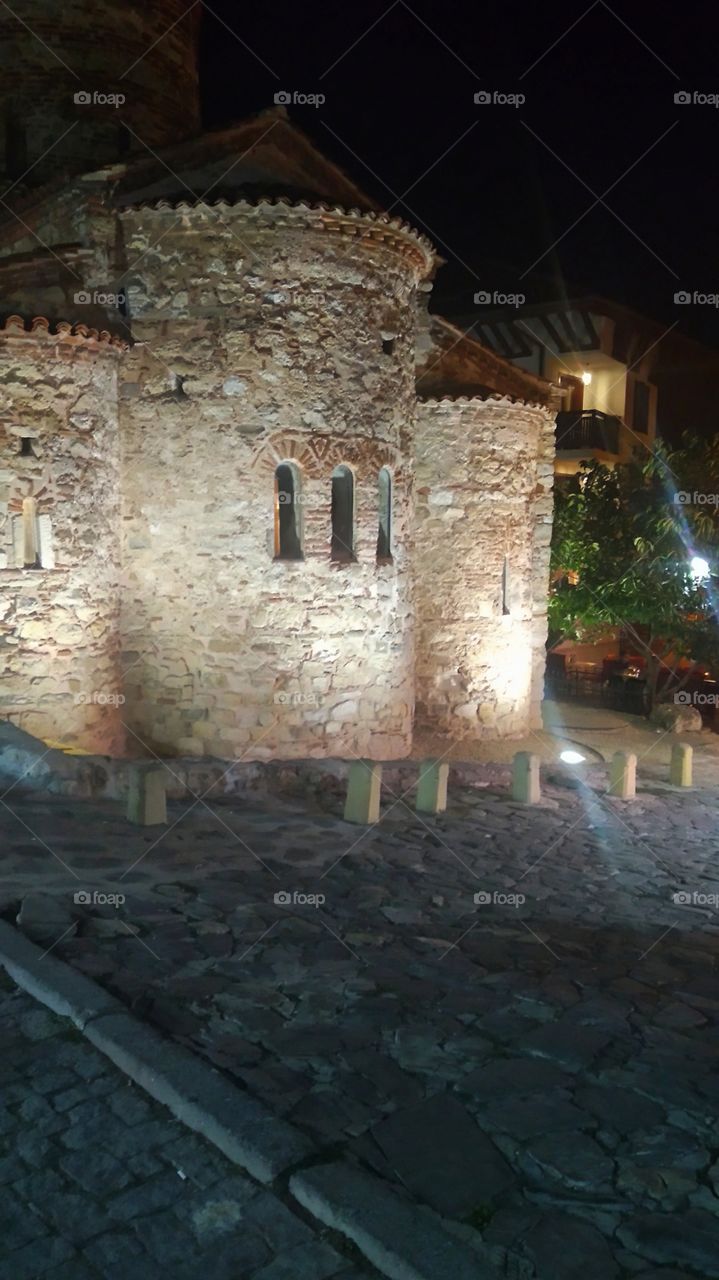 Powerful fortress in old city Nessebar in Bulgaria