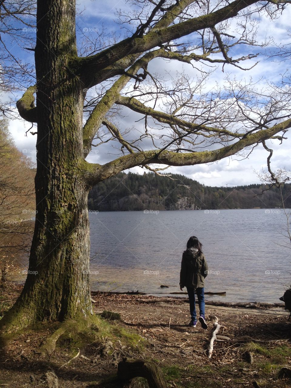 Girl by the lake