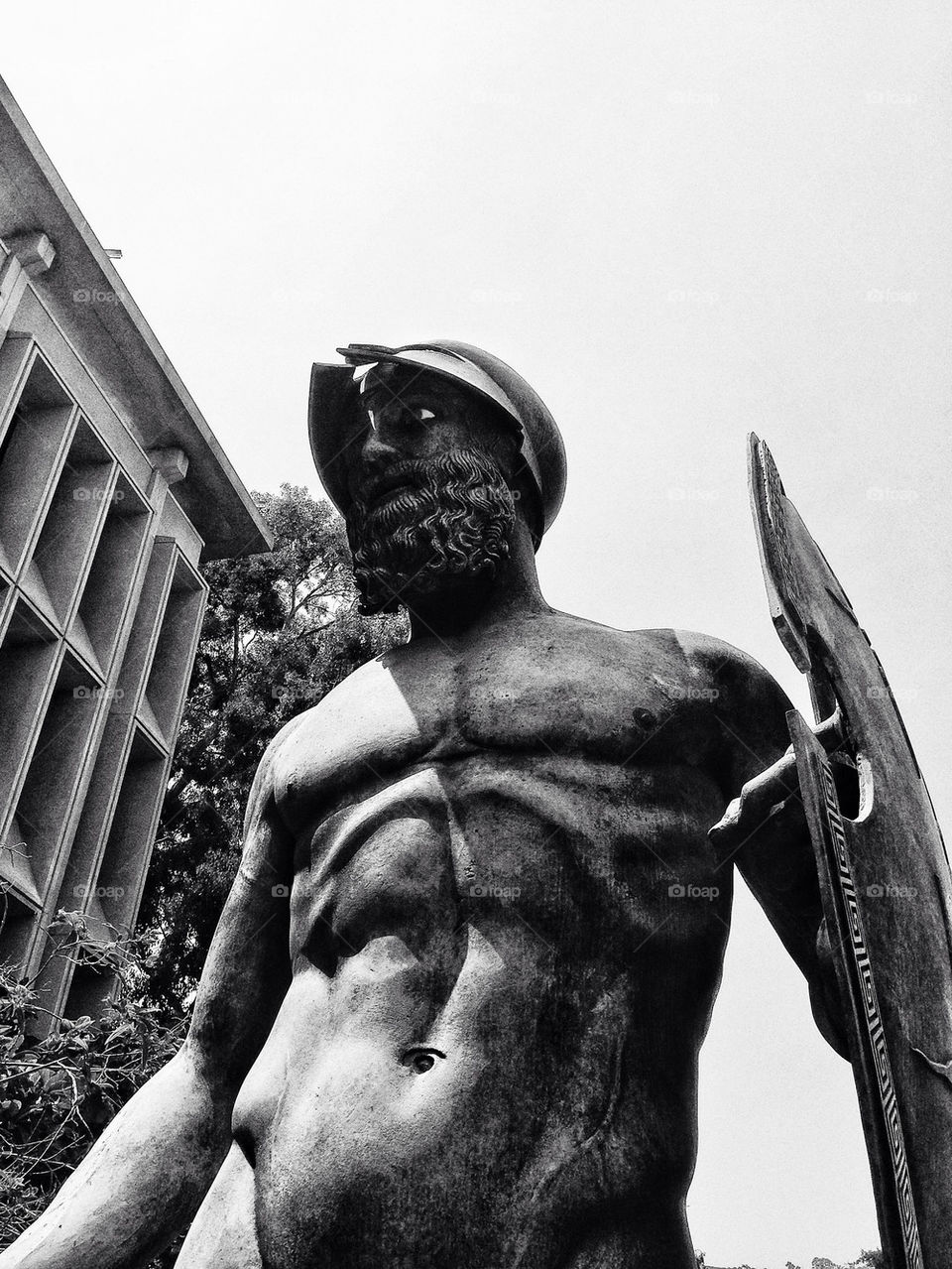 Greek hero sculpture