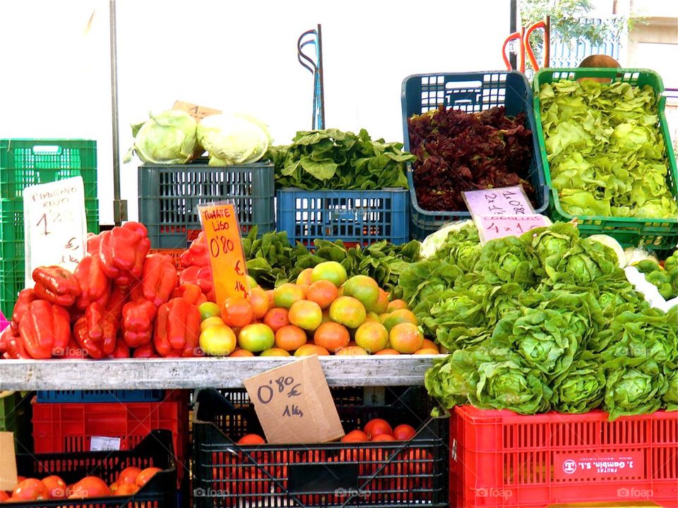 Fresh vegetables for sale