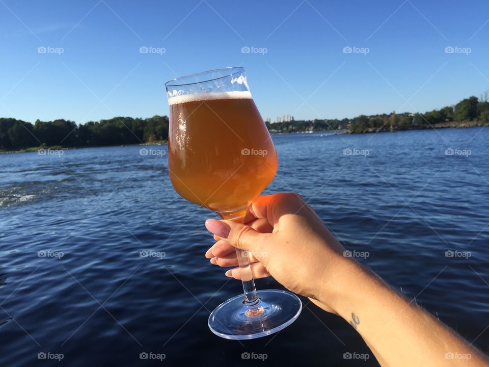 Summer loving. This picture is taken in Fjäderholmarna, Stockholm - Sweden. And there own brewed Ale! 