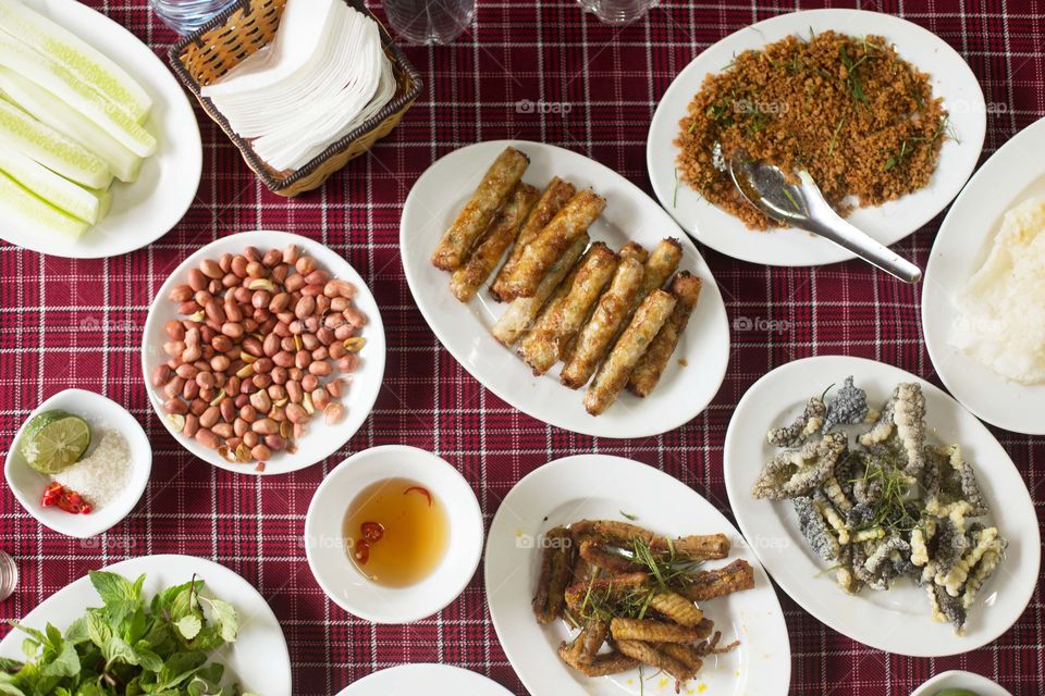 Delicious vietnamese snake lunch