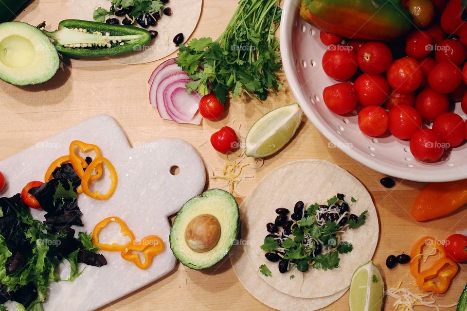 Fresh, crisp ingredients make for the perfect taco bar!