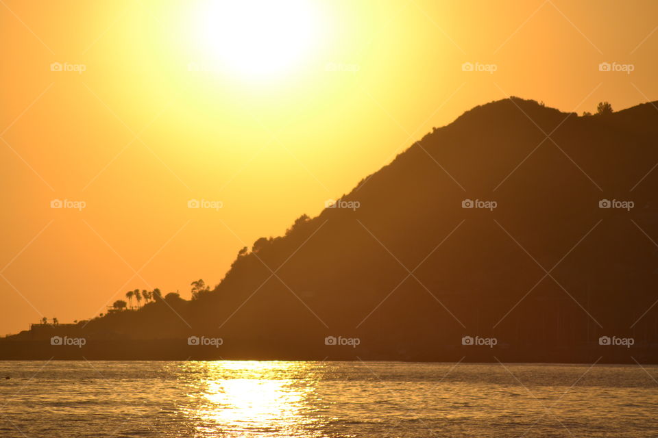 sunset in Alanya turkey.