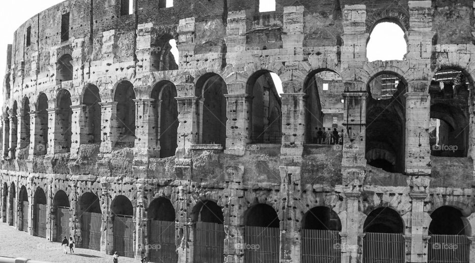 Coliseum Rome Black and white