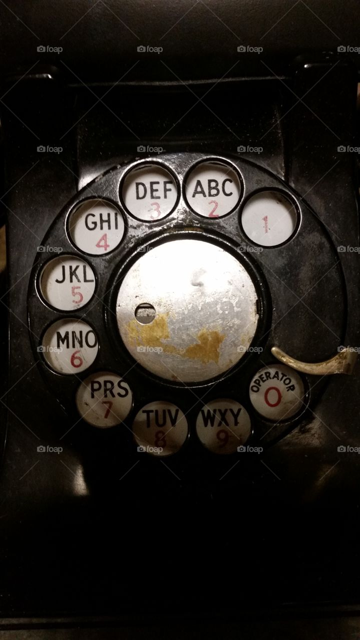 Old telephone dial 