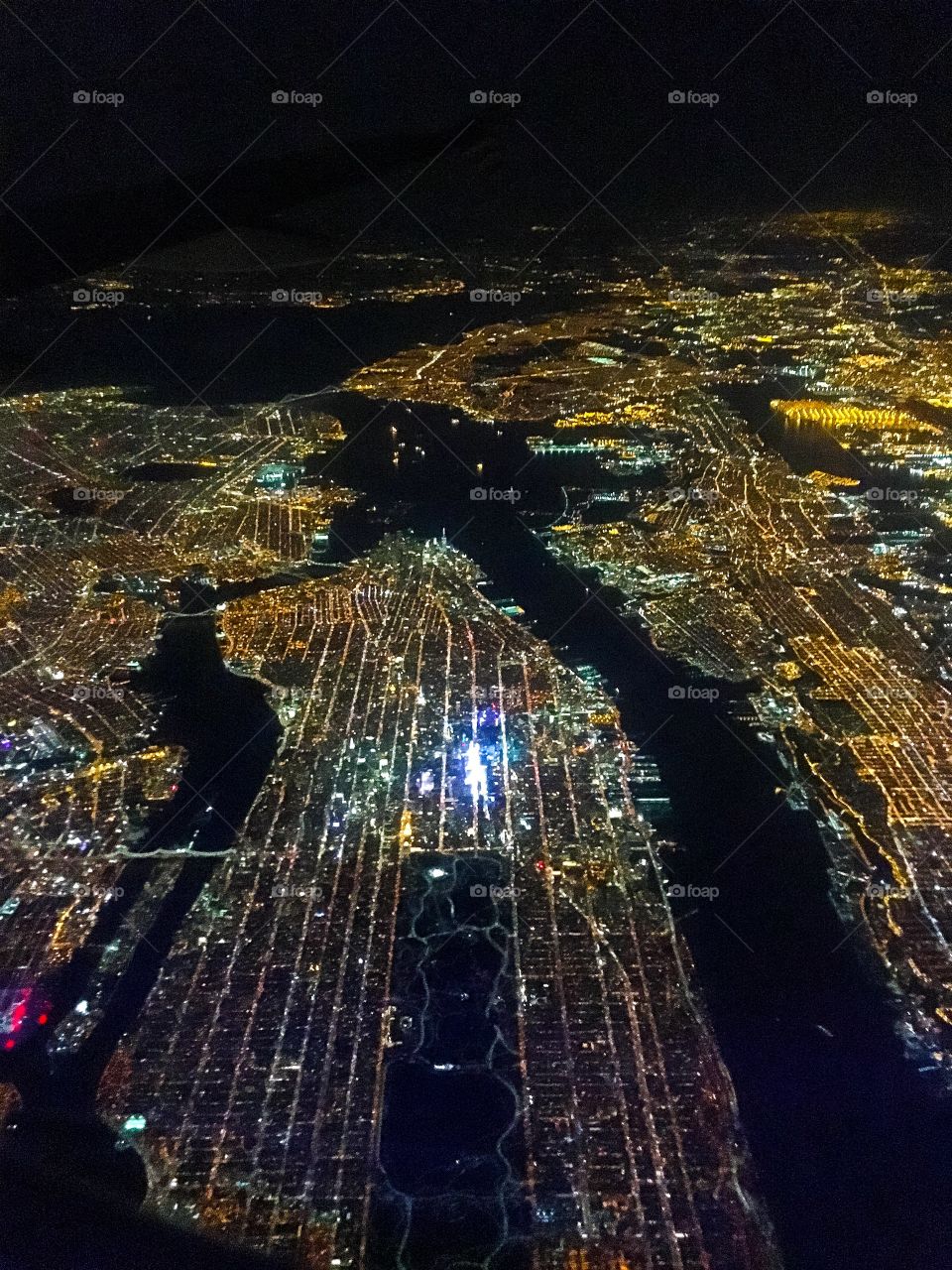 Flight in over Manhattan