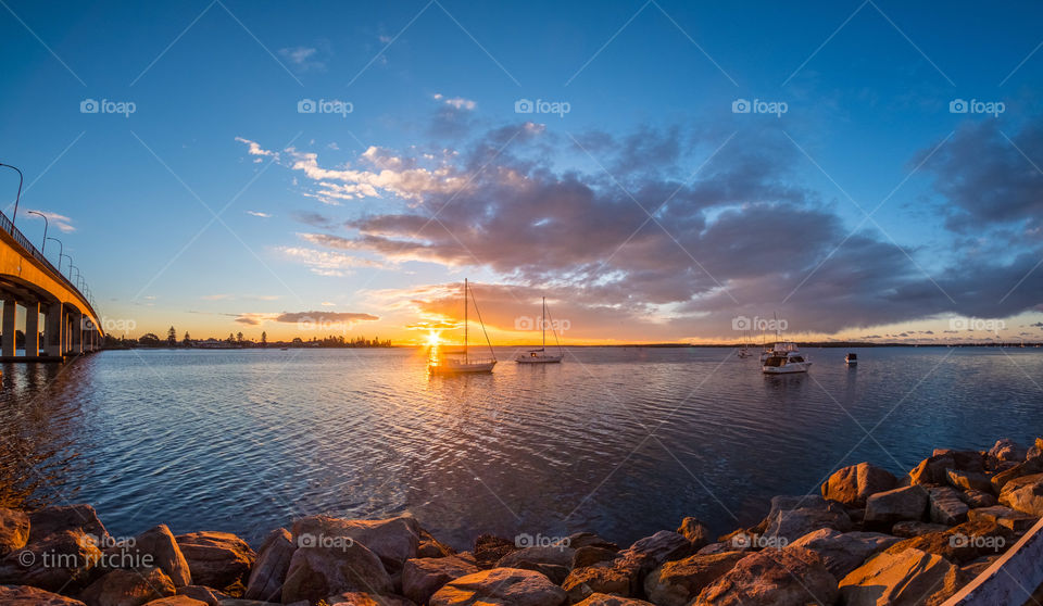 Botany Bay can be a contentious issue in Australia, the start of an invasion and/or the site of white settlement. For this pic I’d just like to share a sunrise, a bridge and some yachts