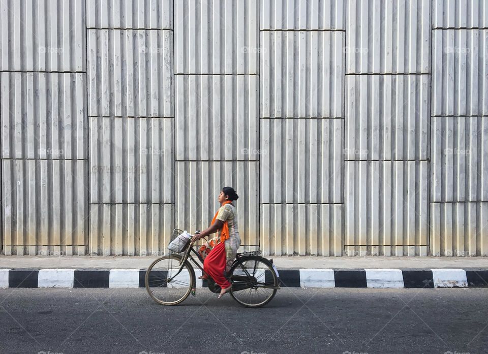 Portrait of a women cyclist