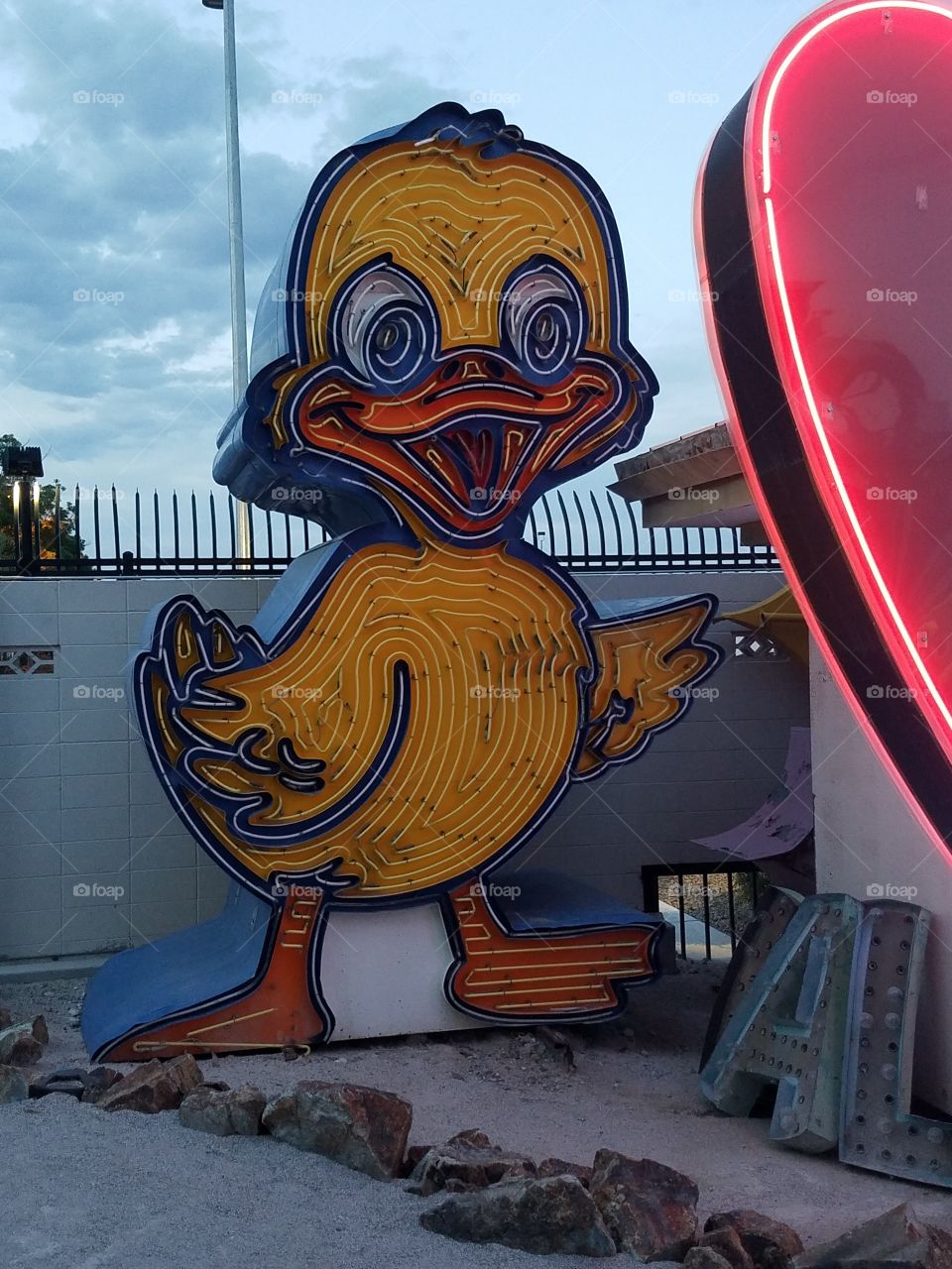 happy quacker 
friendly duck sign