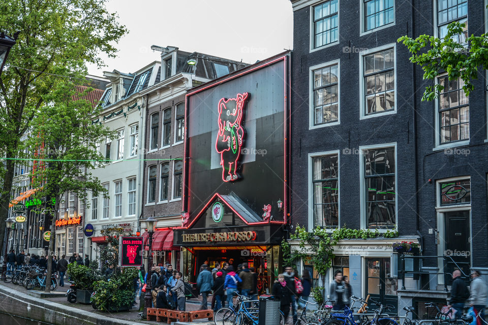 Red light district in Amsterdam 