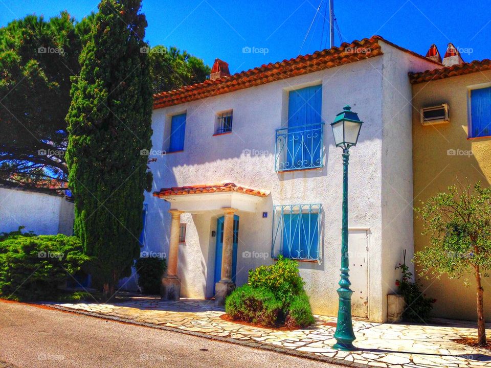 White House/blue shutters 