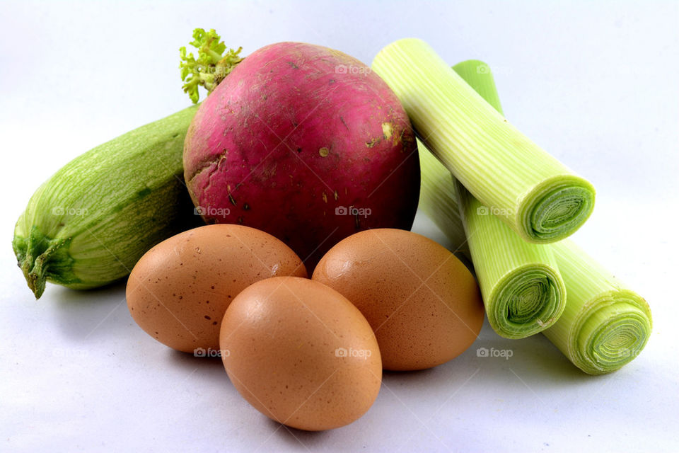 eggs and vegetables