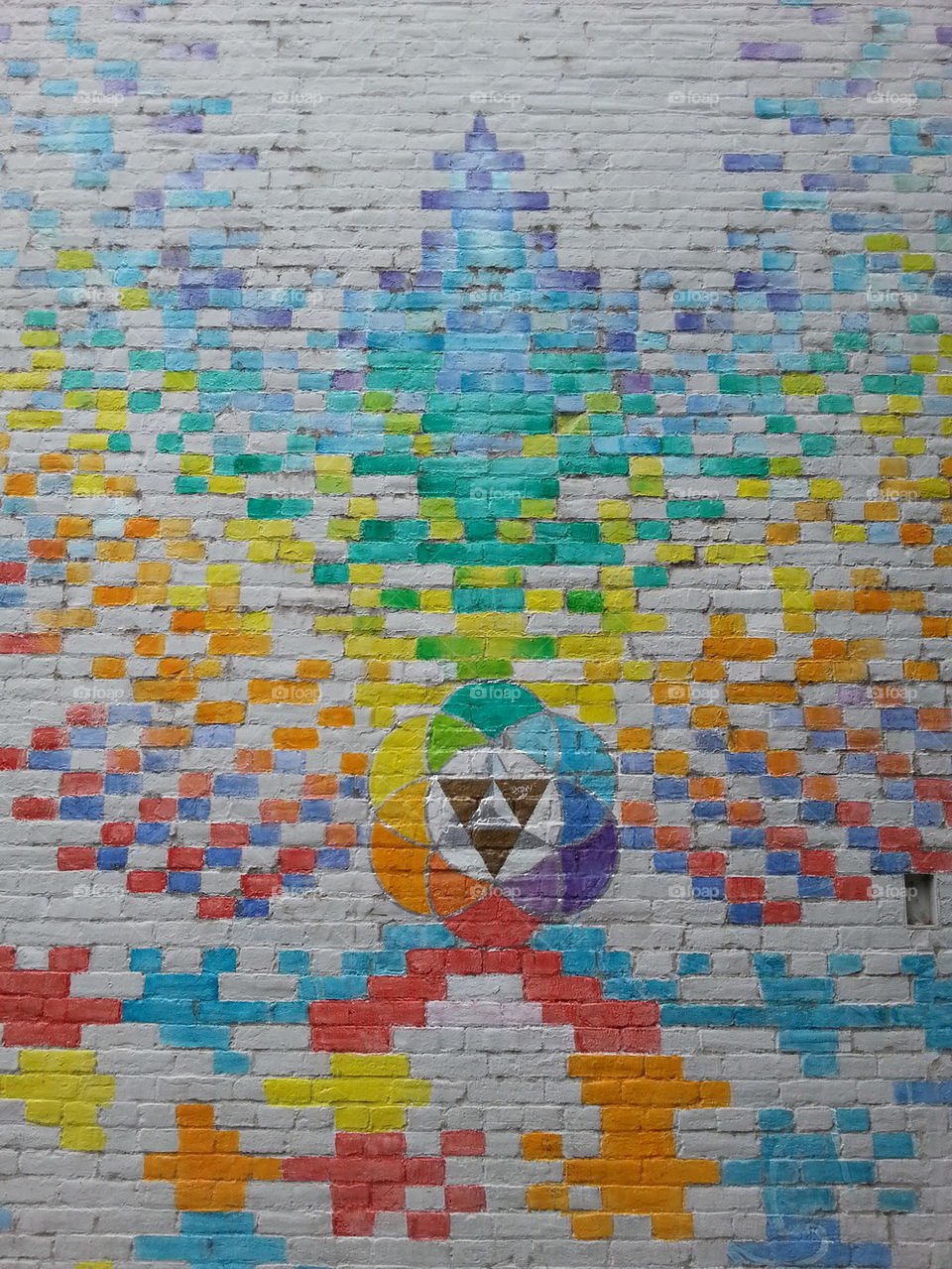 rainbow of bricks