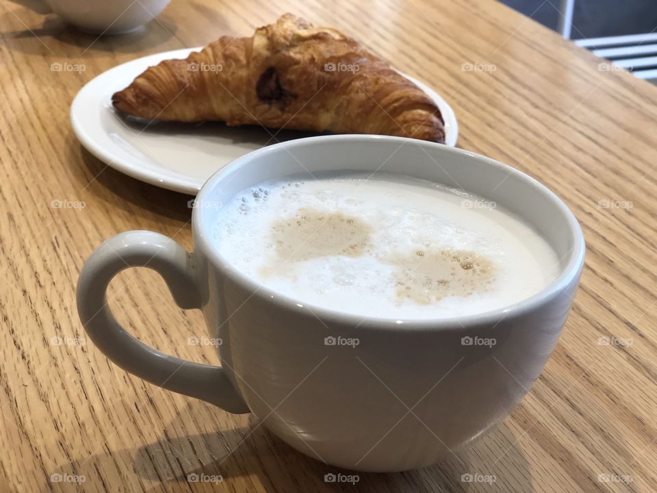 Cappuccino and croissant 