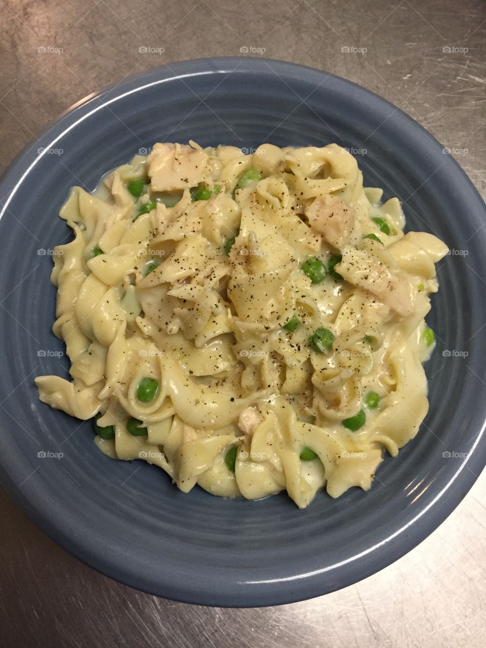 Chicken Noodles with Peas!