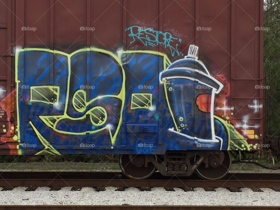 Train graffiti