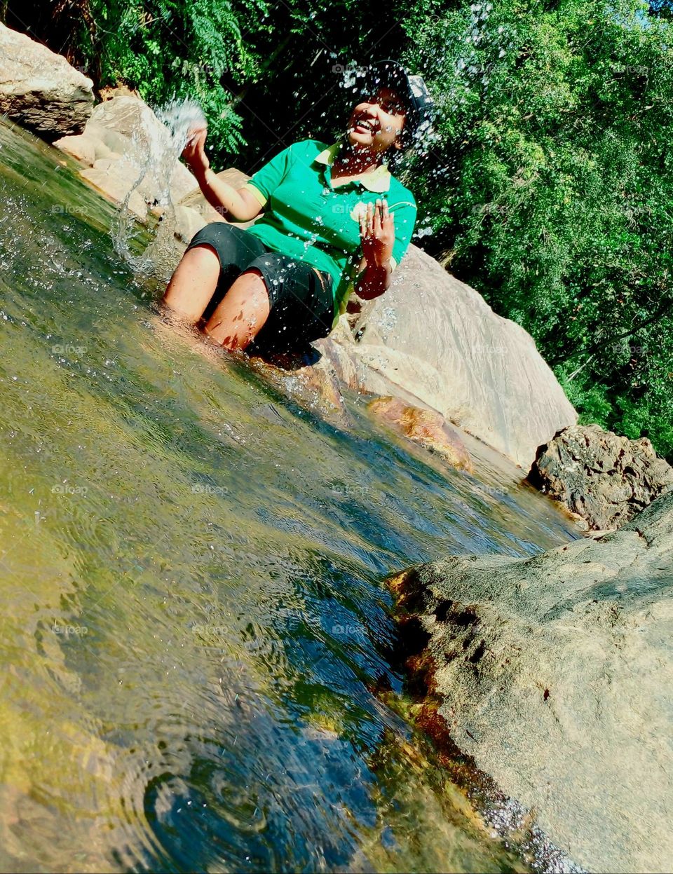naturelove, cute girl, beautiful picture, green love, river