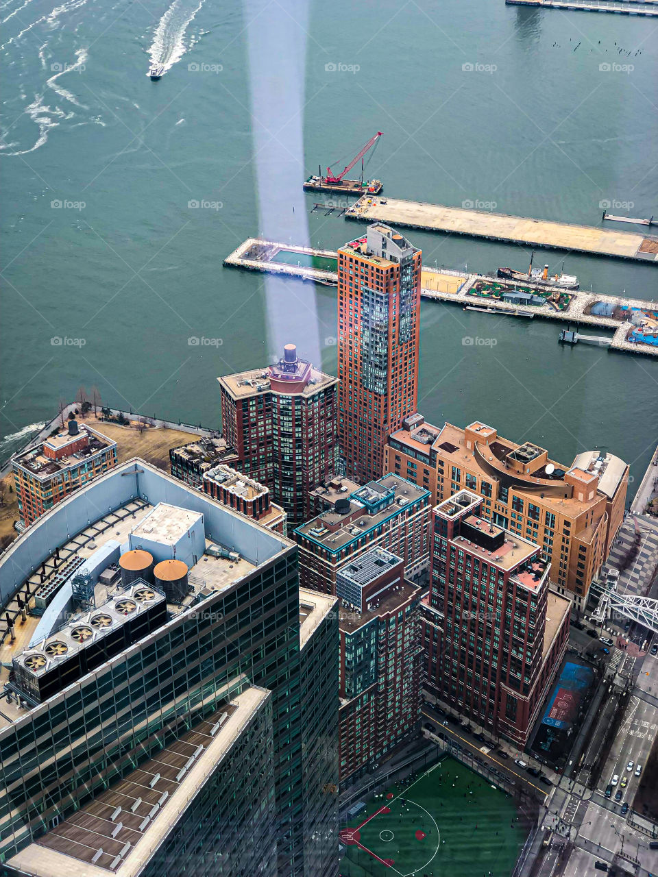 City with sea from above.