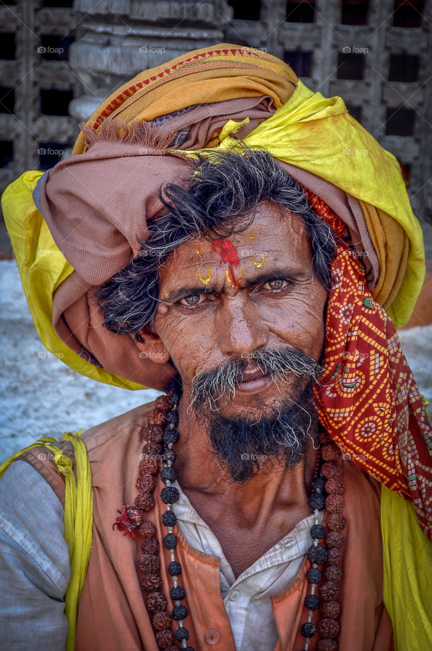 Nepal Kathmandu holy man on the streets 