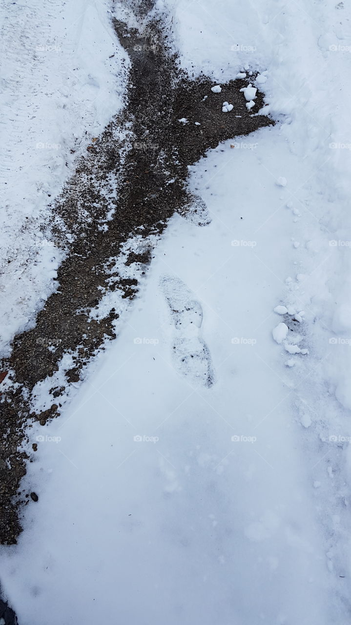 Footprints in the Endless Snow