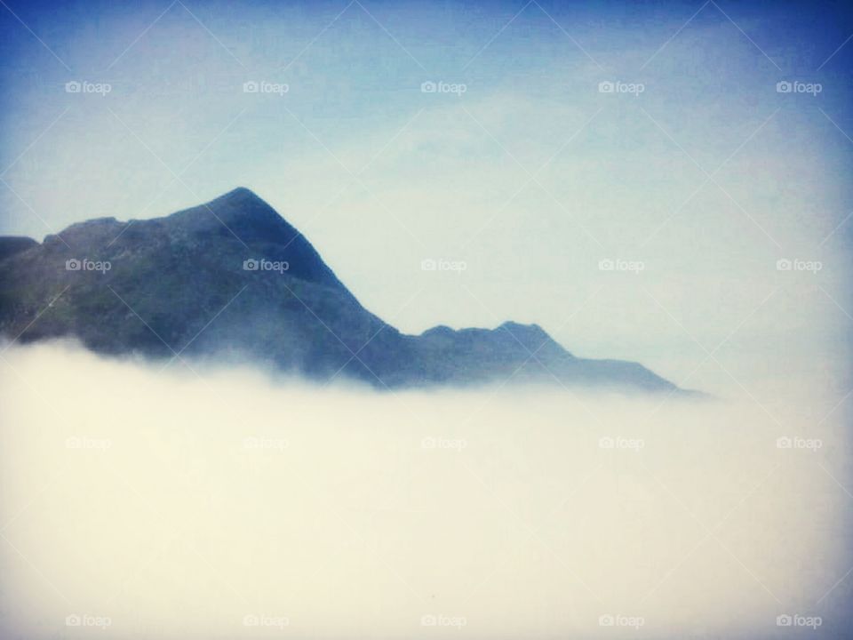 Mountain in Clouds