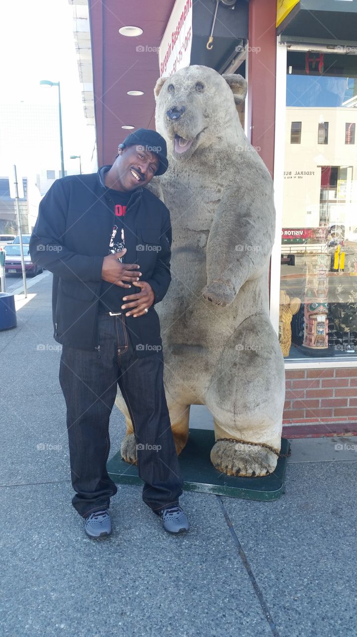 Kenneth in Town. Out-n-about having fun in downtown Anchorage Alaska