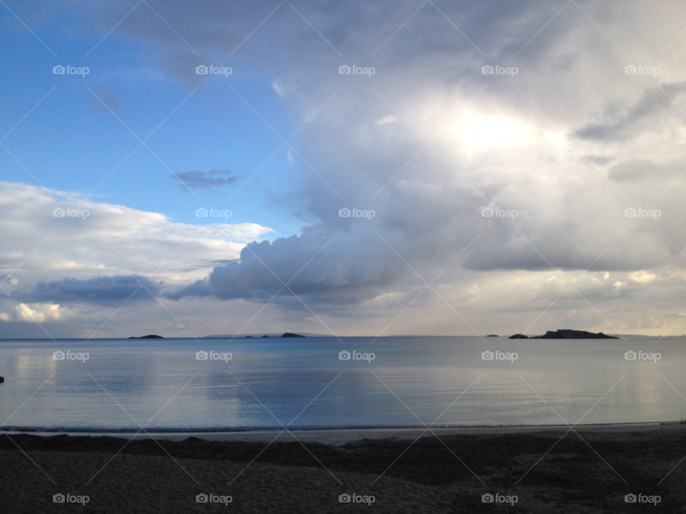 beach sky nature blue by bussardel