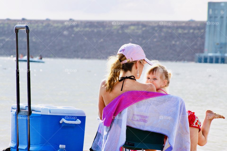 Mom and daughter time at the beach