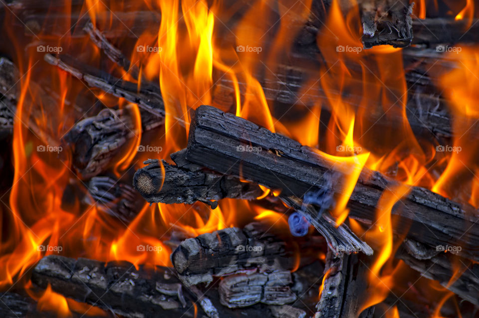wood fire smoke flame by lukat