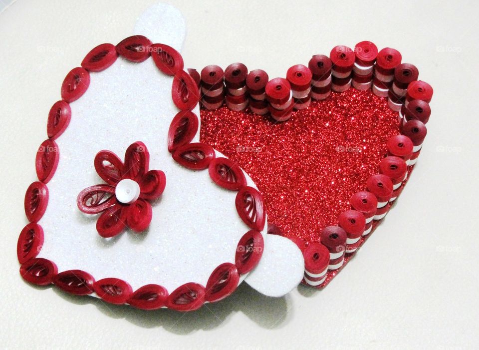 Quilled Heart Box