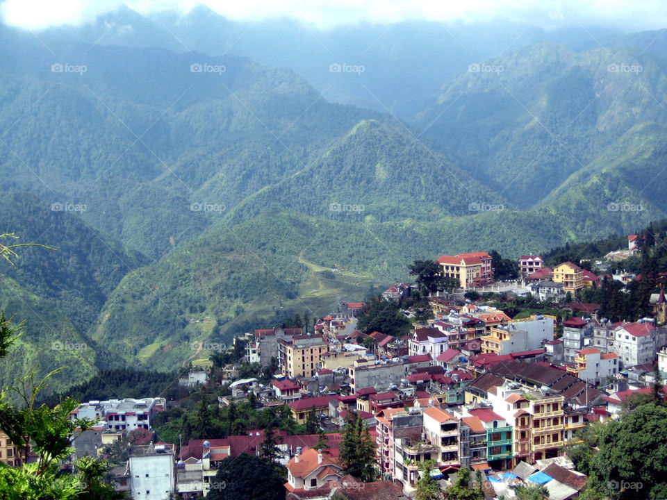 mountain panorama view vietnam by mengzishiliu