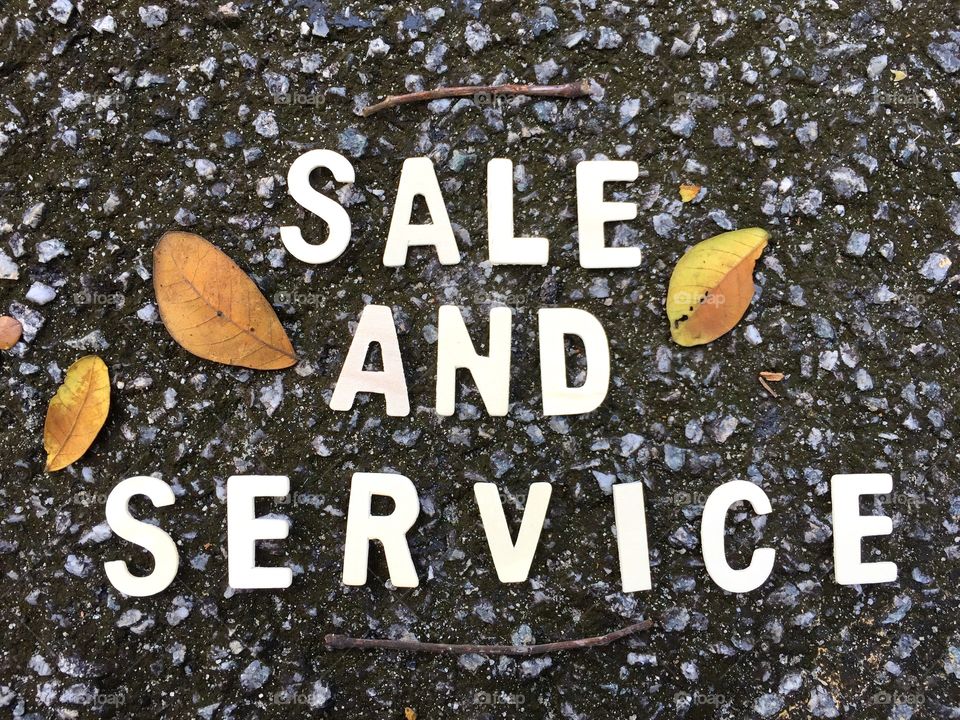Sale and service words