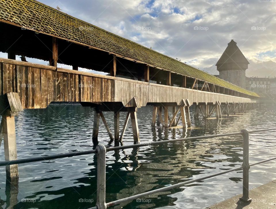 A mystical bridge in Lucerne