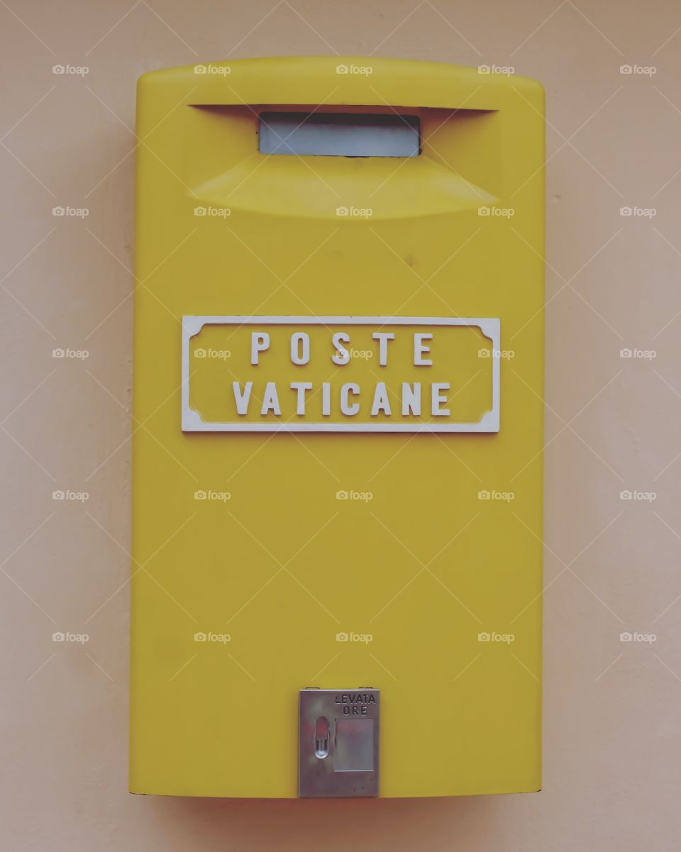 Yellow mailbox, Vatican City
