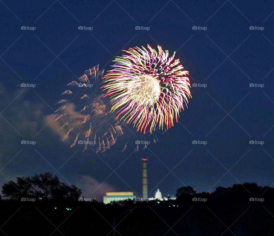 4th of July Fireworks over Washington DC