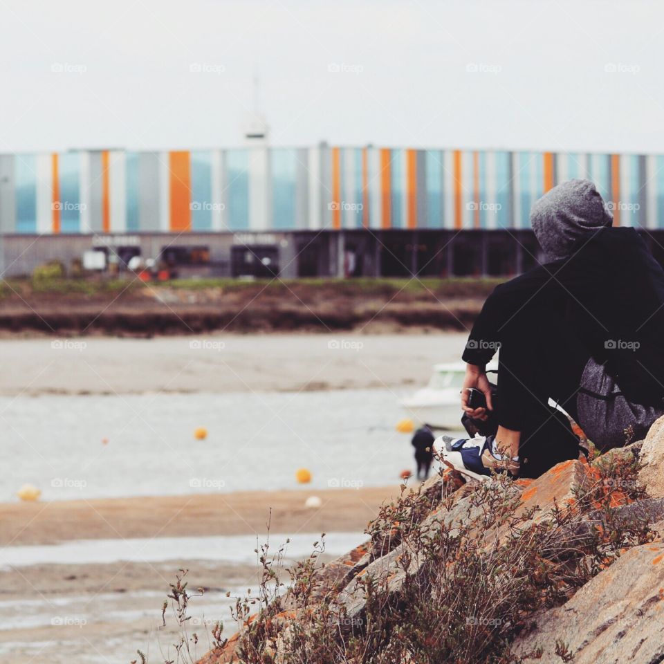 People, Adult, Man, Landscape, Storm